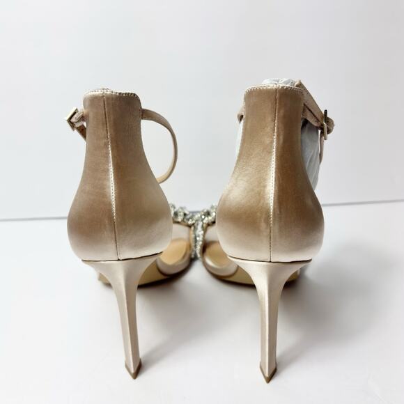 JEWEL BADGLEY MISCHKA RIDLEY WOMEN HEELS SIZE 9 BRAND NEW WITH BOX CHAMPAGNE - Picture 10 of 11